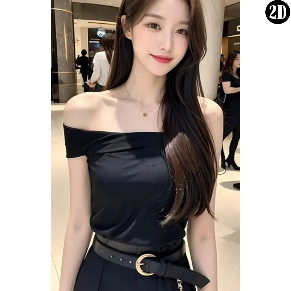 Photography Trend - ป้ายโลหะวินเทจ ภาพผู้หญิงในชุดเดรสเปิดไหล่สีดำ ภาพแฟชั่นสไตล์เรโทร โปสเตอร์ตกแต่งผนัง งานศิลปะเหล็กสำหรับตกแต่งบ้าน
