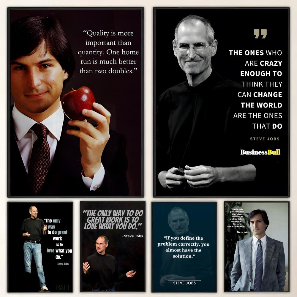 Photography Job - ลายพิมพ์ S-Steve J-Jobs Q-Quotes โปสเตอร์ HD