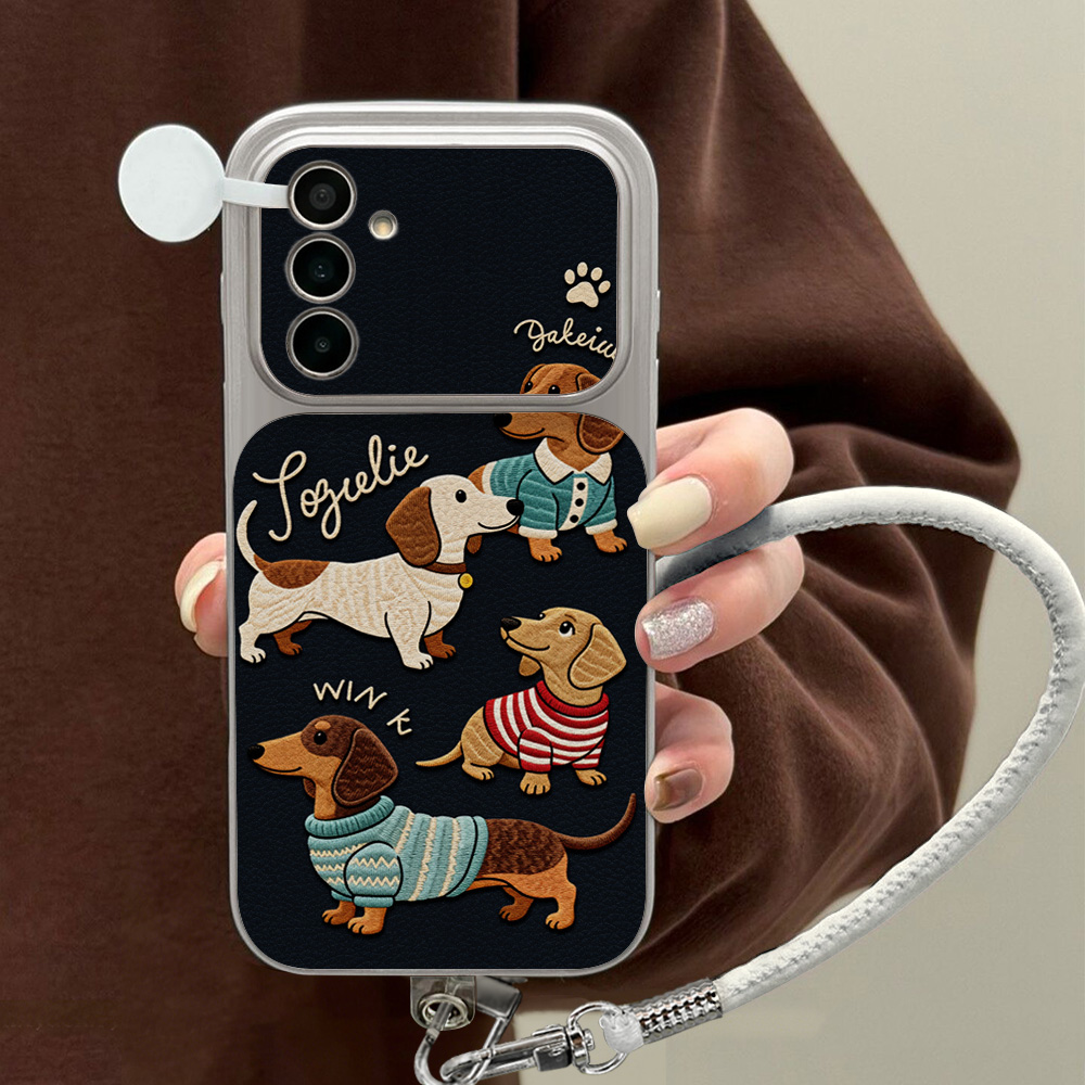 Camera Wrist Strap - การ์ตูนดัชชุนด์เคสโทรศัพท์สำหรับซัมซุง A56 A55 A57 A36 A37