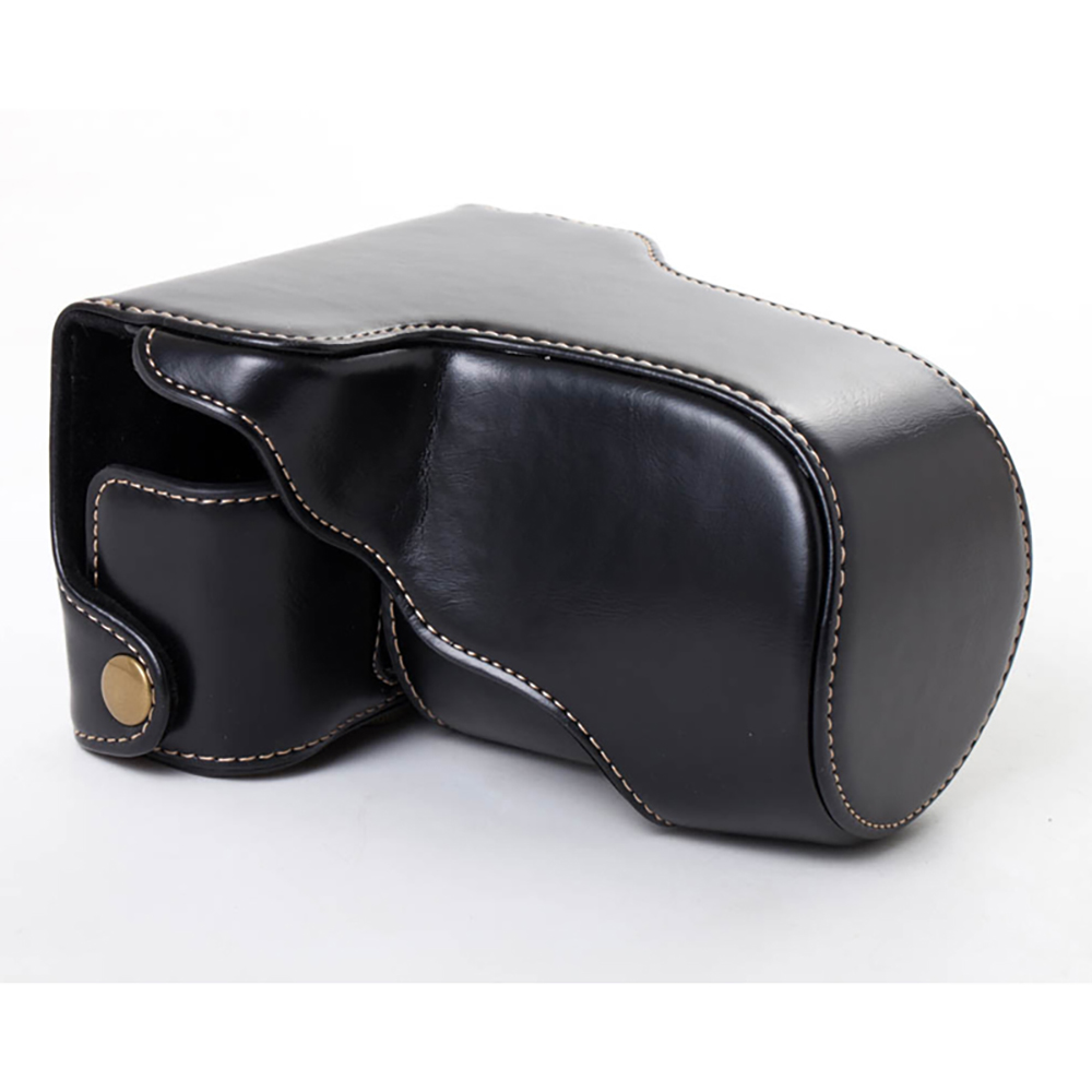 Lens Case Pouch - กระเป๋ากล้องหนัง PU พร้อมซองใส่เลนส์สำหรับกล้อง Fujifilm X-A3/X-A10/X-A5 พร้อมสายคล้อง,