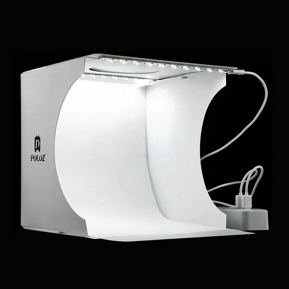 Photography Quotes - อาชีพพับกล่องไฟการถ่ายภาพสตูดิโอถ่ายภาพ Softbox 2 ไฟ LED กล่องนุ่มภาพพื้นหลังชุดสําหรับกล้อง