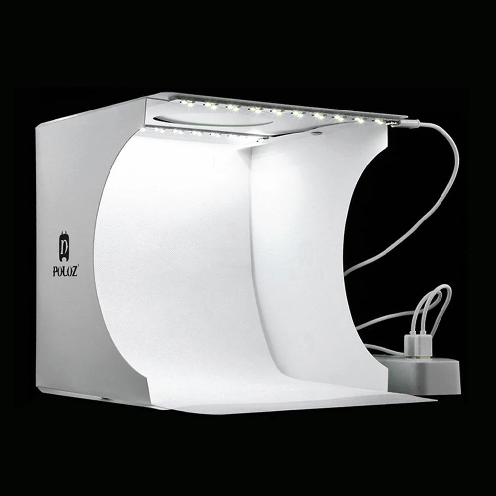 Photography Quotes - อาชีพพับกล่องไฟการถ่ายภาพสตูดิโอถ่ายภาพ Softbox 2 ไฟ LED กล่องนุ่มภาพพื้นหลังชุดสําหรับกล้อง