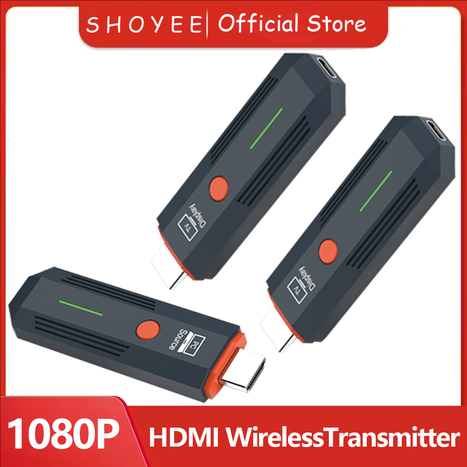 Photography Unit - เครื่องส่งสัญญาณและตัวรับสัญญาณวิดีโอ HDMI ไร้สาย 1080P, อะแดปเตอร์ดองเกิลทีวีสติ๊กสำหรับพีซี, กล้อง,