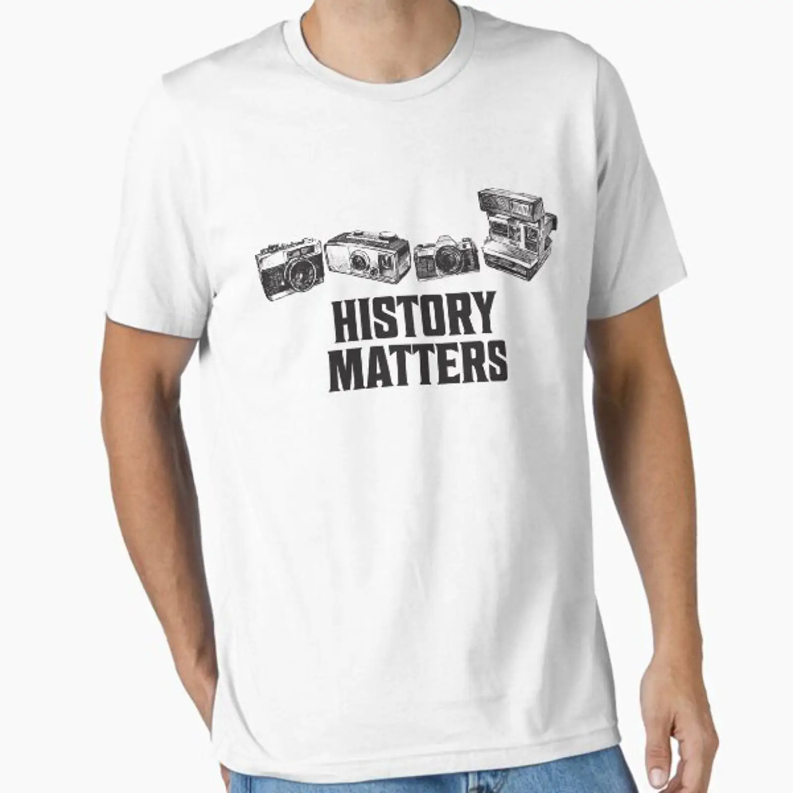 Photography Quotes - เสื้อยืดลายคำคมประวัติศาสตร์การถ่ายภาพ สไตล์วินเทจ ซักแล้วใส่สบาย เหมาะสำหรับใส่ทุกวัน เสื้อผ้าดีไซน์เนอร์แบบนุ่ม ใส่ได้ทั้งชายและหญิง