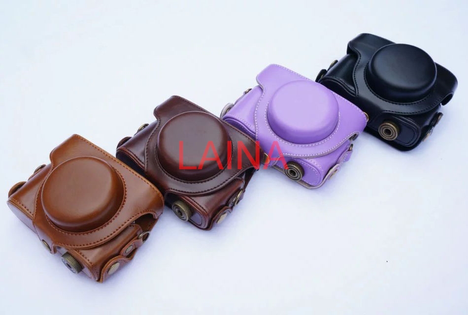 Lens Case Pouch - กล้องวิดีโอกระเป๋า PU ฮาร์ดเคสสำหรับพานาโซนิคสำหรับลูมิกซ์ DMC-LX7 LX7 LX5