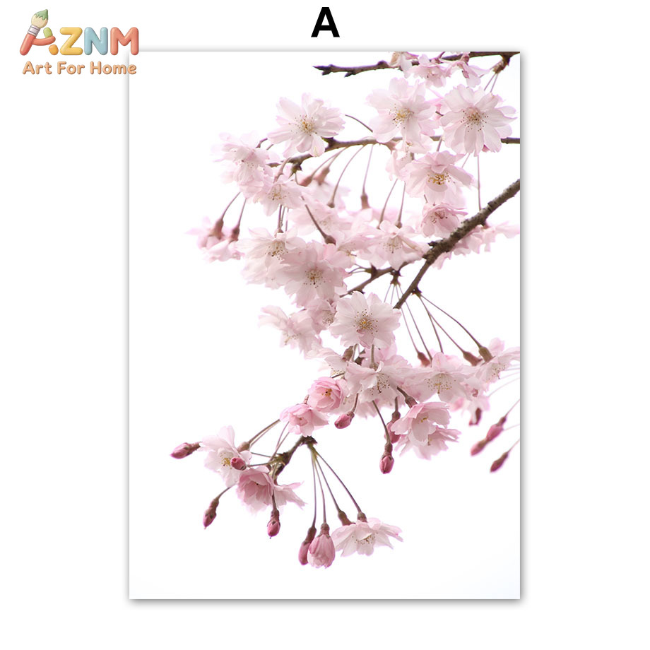 AZNM ภาพพิมพ์บนผ้าใบลายดอกซากุ - Photography Quotes บทวิจารณ์และราคา