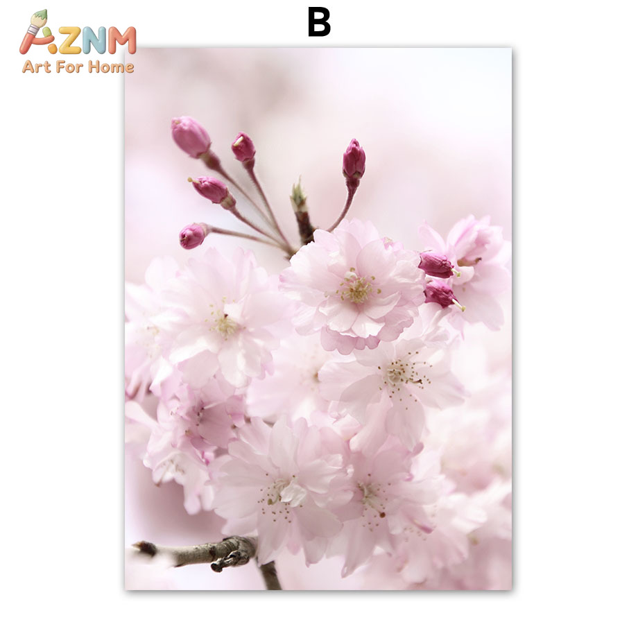 AZNM ภาพพิมพ์บนผ้าใบลายดอกซากุ - Photography Quotes บทวิจารณ์และราคา