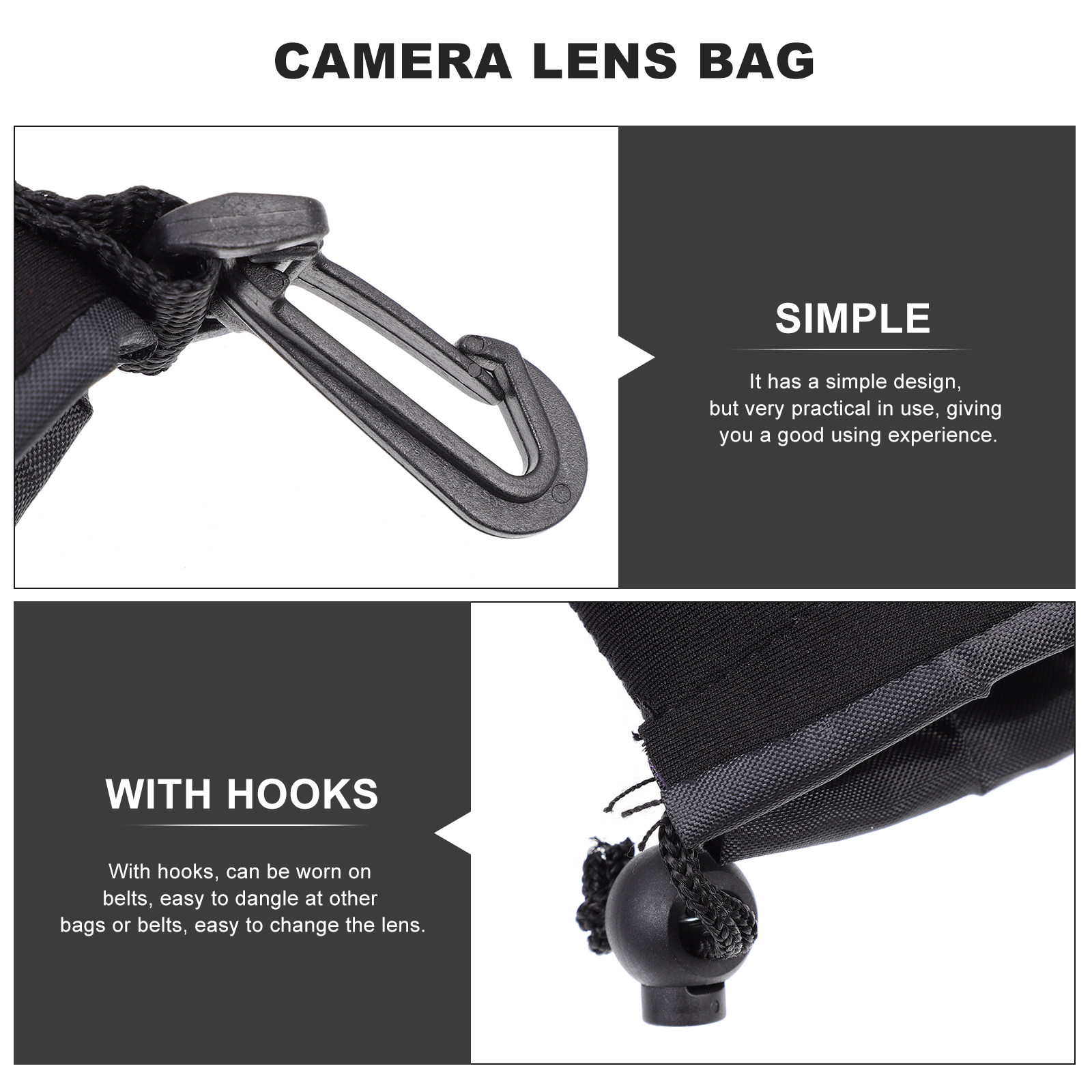 4 ชิ้น ที่ป้องกันเลนส์กล้อง กร - Lens Case Pouch บทวิจารณ์และราคา
