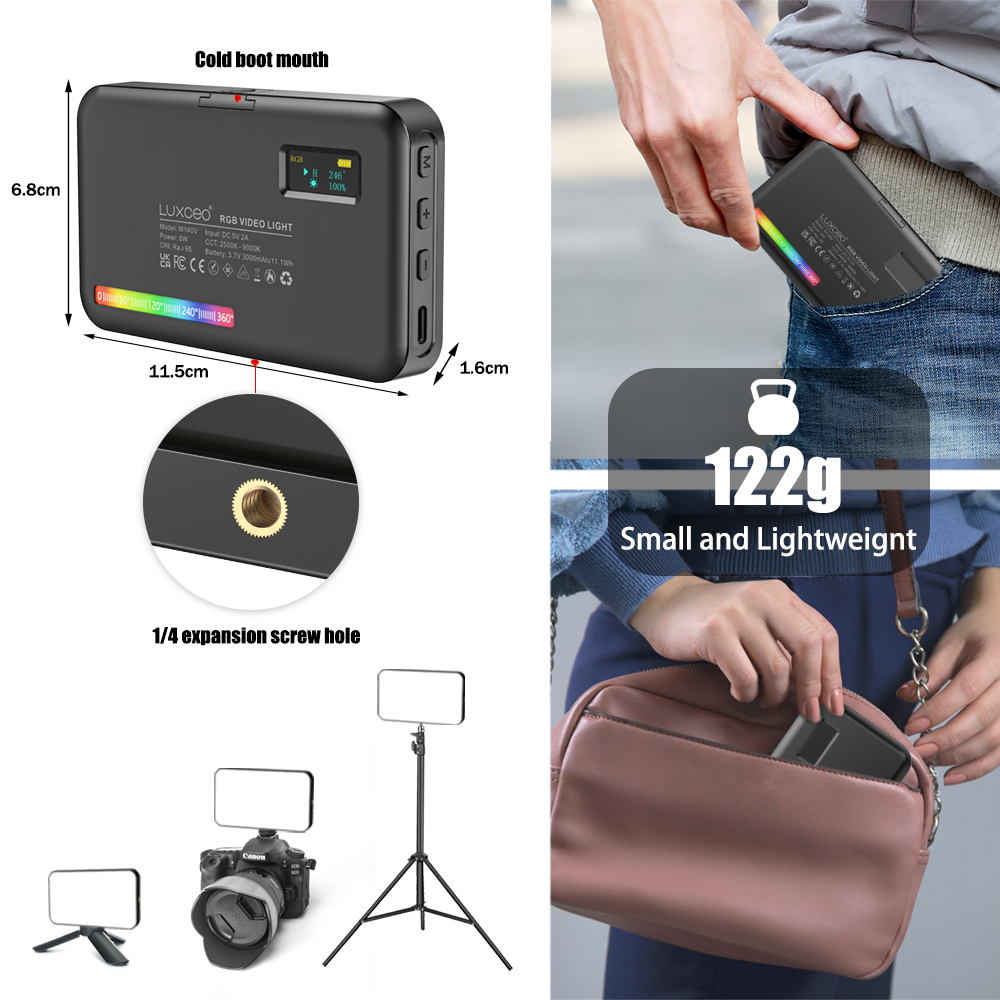 LUXCEO V10 PRO Video Light RGB - Video Led Light Panel บทวิจารณ์และราคา