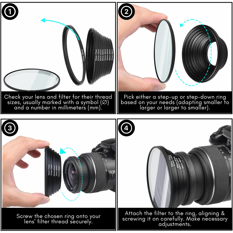 18pcs เลนส์กล้อง Step Up & Dow - Macro Extension Tube บทวิจารณ์และราคา