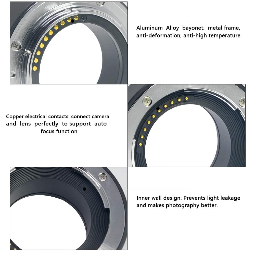 Meike โลหะ Auto Focus Macro Ex - Macro Extension Tube บทวิจารณ์และราคา