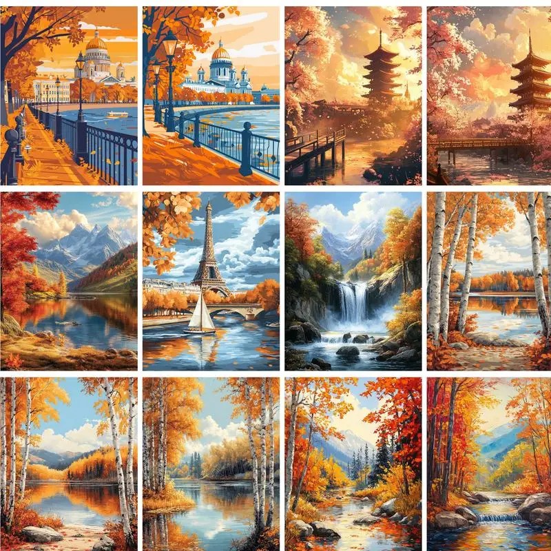 ภาพวาดระบายสีตามตัวเลข ขนาด 40 - Photography Trend บทวิจารณ์และราคา