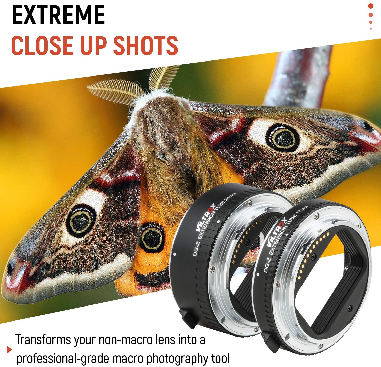 วงแหวนขยายมาโคร Viltrox DG-Z แ - Macro Extension Tube บทวิจารณ์และราคา